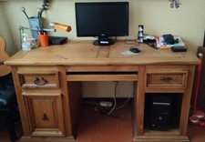 Meuble informatique  merisier massif couleur miel " El Paso Atlas"