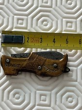 Ancien Couteau Pliant Publicitaire Sabot Laiton "Buvez Une Auvergne"