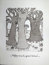 [HUMOUR] Jean EFFEL :  L'Arbre tatoué,  LITHOGRAPHIE signée, 1943