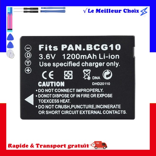 1200 mah batterie dmw bcg10e - batterie, dmw-bcg10e