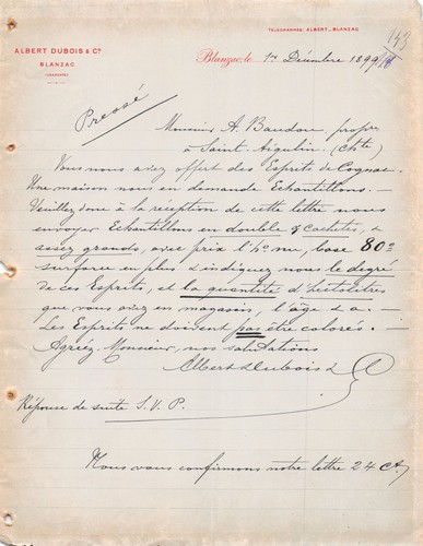 Facture 1899 albert - ,