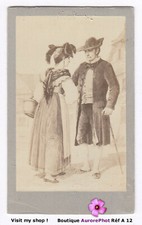 CDV FIETTA à STRASBOURG, COUPLE ALSACIEN EN COSTUME RÉGIONAL TRADITIONNEL  -A12