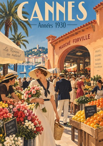 Affiche cannes marche - affiche, a4
