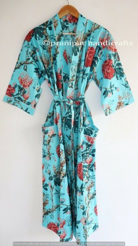 Robe turquoise imprimée