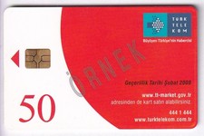 TEST CARTE CARD .. TURQUIE 50U TTK RARE AVION ORNEK / SPECIMEN 2008 CHIP/PUCE