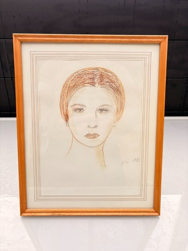 Ancien dessin tableau - dessin, portrait
