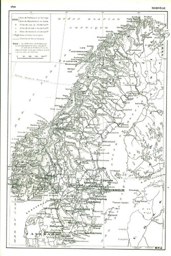 Document ancien carte - , de