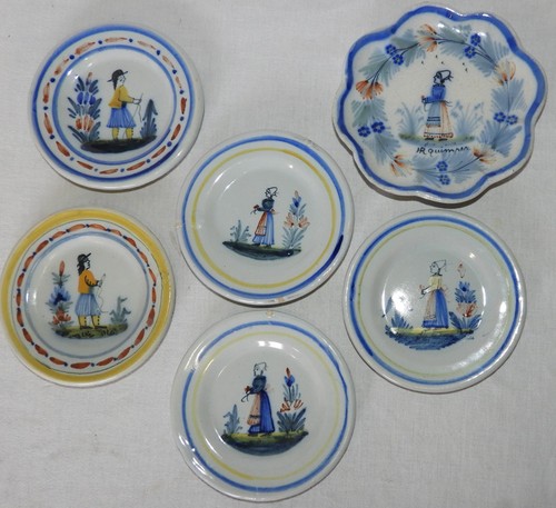 Quimper lot x6 - hr, (henriot)