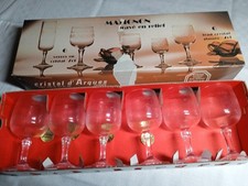 6 VERRES A PIED CRISTAL