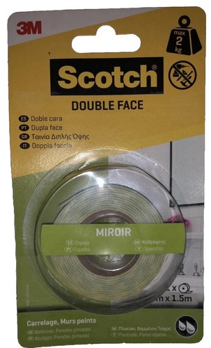Scotch double face miroir - double, 3m