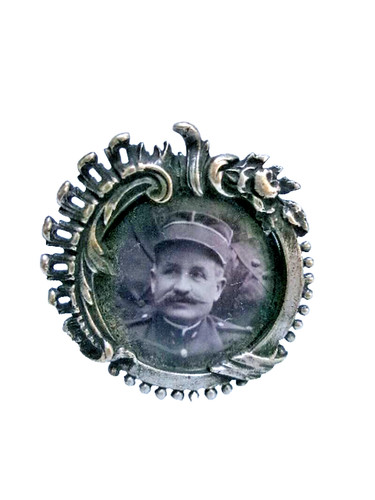 Ancienne broche porte photo - , de