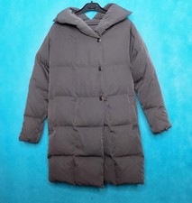 doudoune COP-COPINE a capuche amovible gris garnissage duvet  taille 36 FR