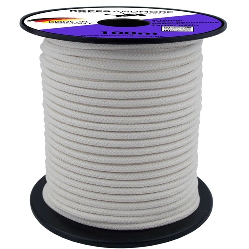 Corde coton naturelle - , tressé