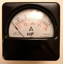 Micro ampèremètre PEKLY 200µA pleine échelle résistance du cadre 500 Ohm