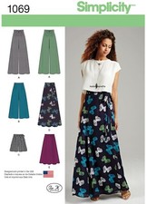 Simplicité 1069 Pantalons Large Jambe Ou Jupe Maxi Patron De Couture 4 - 20