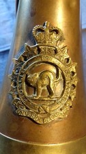 ANCIEN CLAIRON MILITAIRE REGIMENT BLINDE ONTARIO CANADA BUGLE BUGELHORN