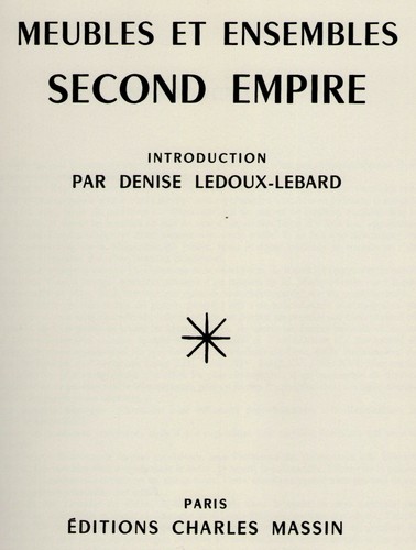 Livre art second empire - second,