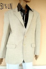 VESTE DE COSTUME ECRU DE MARQUE OVER TIMES 50 % LIN T M/L T50