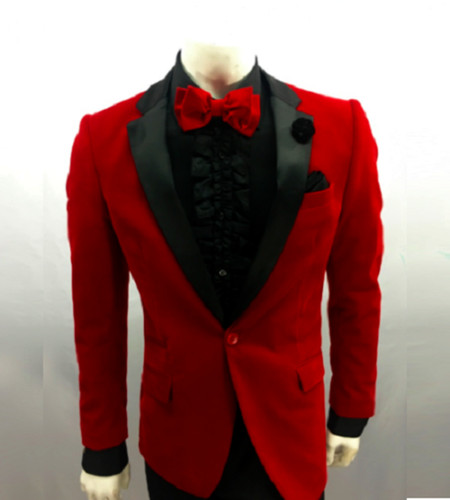 Veste fumeur rouge - rouge, pour