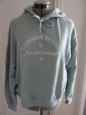 Sweat à capuche vert Bershka