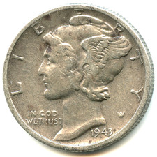 USA one dime argent Mercury