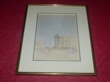 {COTE D'ARGENT MEDOC] SOULAC sur MER DESSIN ORIGINAL SIGNE ENCRE & COULEURS 1982