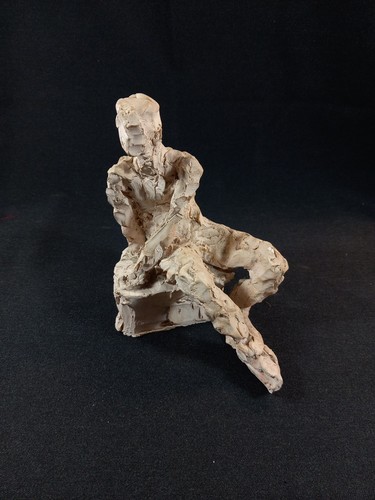 Homme assis terre - homme,