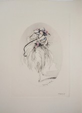Louis ICART : Jeune femme au