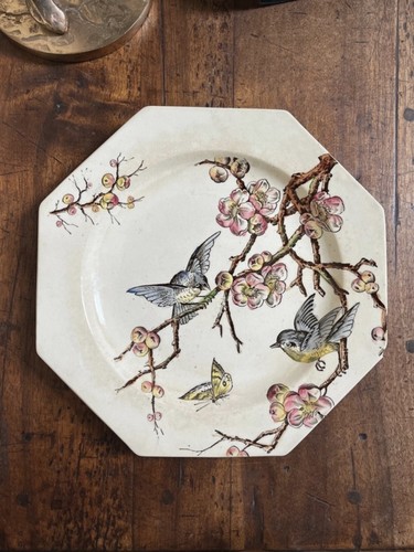 Assiette oiseaux terre fer - terre, de