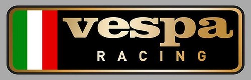 Vespa racing left sticker - left,