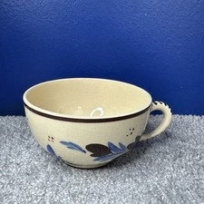 1 Tasse Bleu Et Marron HB Quimper, Décor Breton