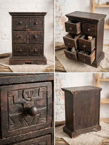 Commode miniature bois - , foncé