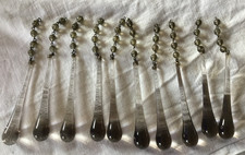 Lot de 10 anciennes pampilles en verre style goutte d'eau pour lustre en TBE