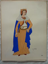 Emile GALLOIS - Le costume en France - gravure colorée - Renaissance (3)