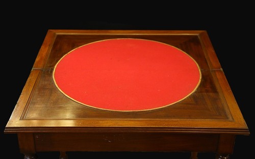 Table jeu acajou xix siècle - table,