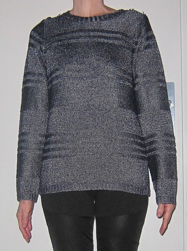 Pull bleu argent - pull, brillant