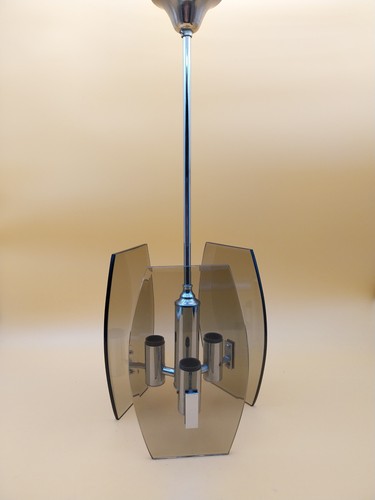 Plafonnier suspension chrome