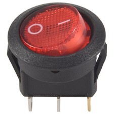 Interrupteur A Bascule Bipolaire ON OFF Rouge 3 Broche 20mm Y9H54164