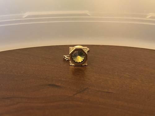 Tie tack volcano green red - tie,
