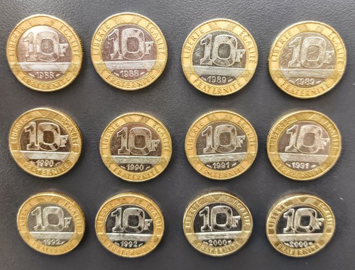 Lot pièces 10 - de, francs