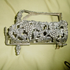 porte bouteille en metal argente