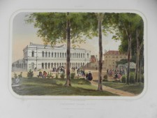 Lithographie couleur originale XIXe Charles BOUR ETABLISSEMENT THERMALE DE VICHY