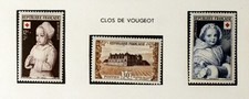 STAMP FRANCE CROIX ROUGE CLOS VOUGEOT 3   TIMBRES NEUFS *  HINGED 