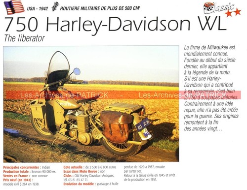 Harley davidson 750 wla - 750, (