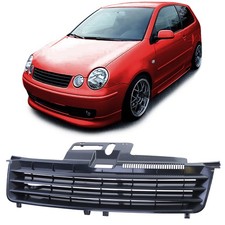 Grille De Radiateur Sans Emblème Propre Noire Pour VW Polo 9N 2001-2005