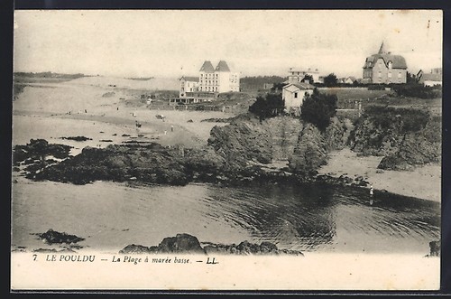 Cpa pouldu plage - la, à