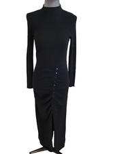 Superbe Robe Longue Laine Noir