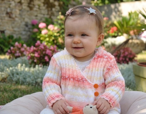 Gilet bébé fille cache - , cœur