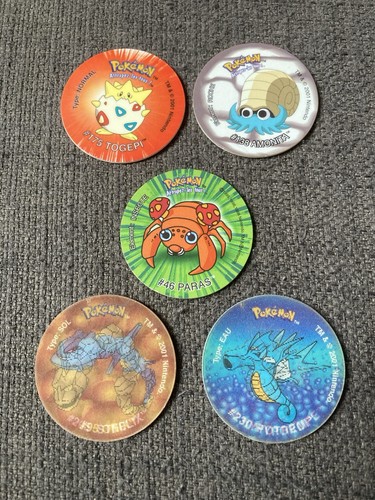 Lot pogs pokémon 2001 - pogs,