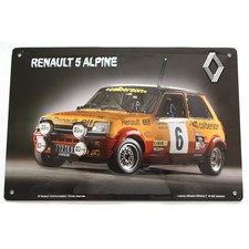 plaque métal publicitaire 20x30cm bombée en relief :  RENAULT 5 ALPINE